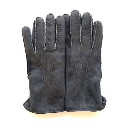 Gants en Cuir d'Agneau Lainé Gris Igor