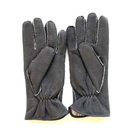 Gants en Cuir d'Agneau Lainé Gris Igor