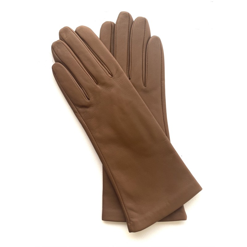 Gants en Cuir d'Agneau Biscuit Coline Doublés Soie.