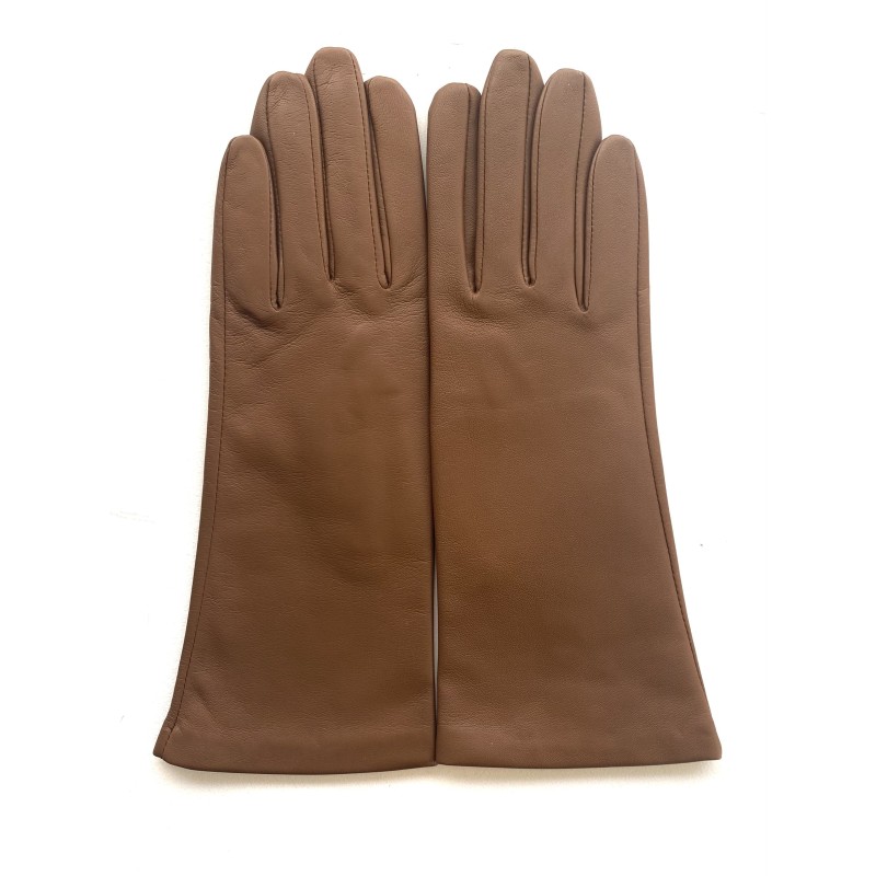 Gants en Cuir d'Agneau Biscuit Coline Doublés Soie.