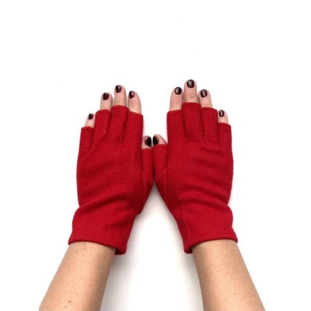Mitaines en Laine et Acrylique Rouges Loucia.