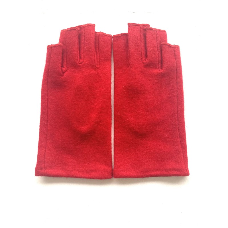 Mitaines en Laine et Acrylique Rouges Loucia.
