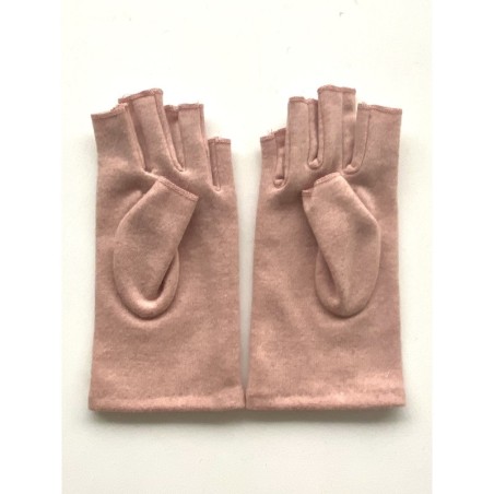 Mitaines en Laine et Acrylique Rose Loucia.