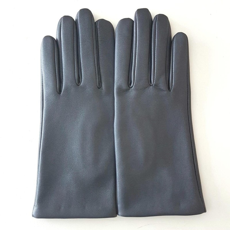 Gants en Cuir d'Agneau Metallic Capucine Doublés Cachemire.