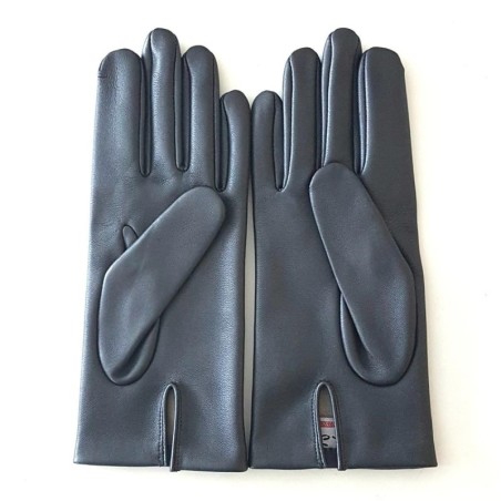Gants en Cuir d'Agneau Metallic Capucine Doublés Cachemire.