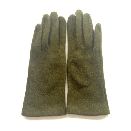 Gants en Laine et Acryliques Kaki Lison.