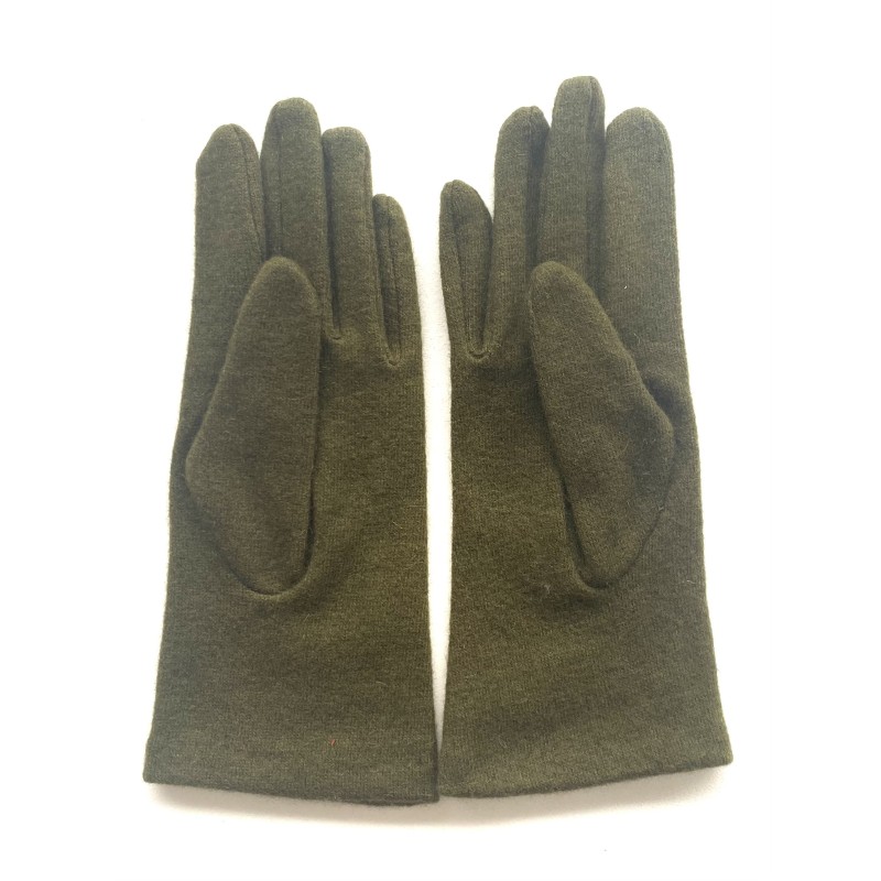 Gants en Laine et Acryliques Kaki Lison.