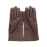 Gants en Cuir d'Agneau Lainé Chocolat Jivago.