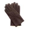 Gants en Cuir d'Agneau Lainé Chocolat Jivago.