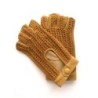 Mitaines en Cuir d'Agneau et Crochet Coton Cork Michèle Non Doublées.