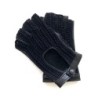 Mitaines Cuir d'Agneau Crochet Noir Michèle Non Doublées.