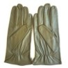 Gants en Cuir d'Agneau Kaki Bleu Georges Doublés en Soie.