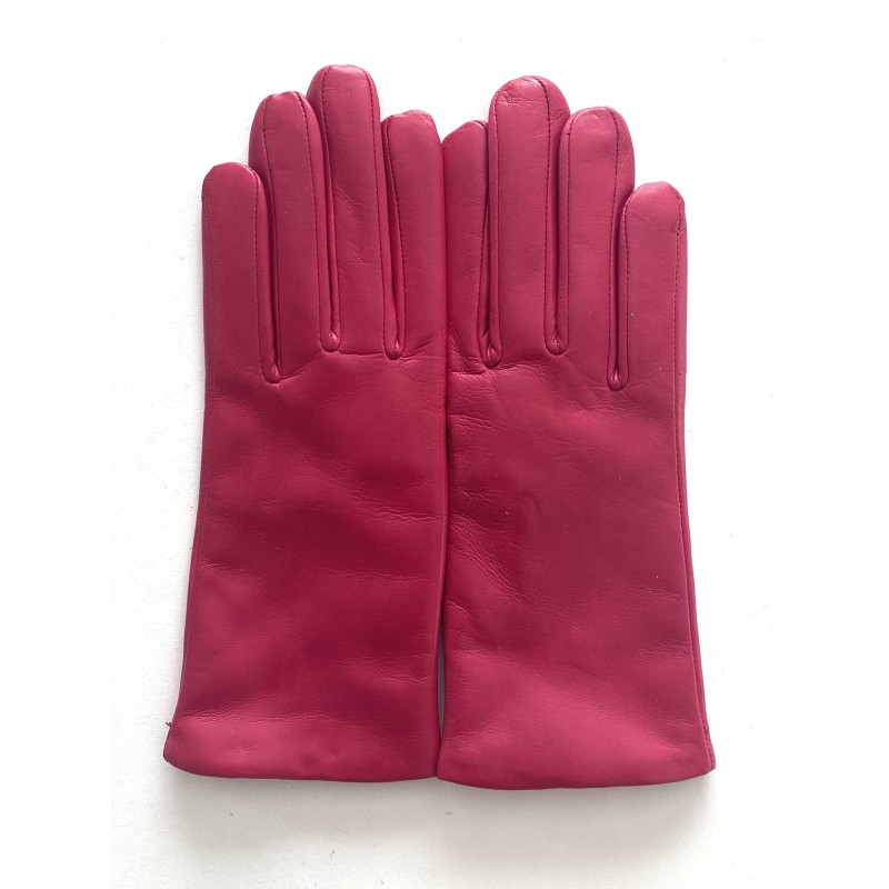 Gants en Cuir d'Agneau Lilas Capucine Doublés Cachemire.