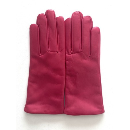 Gants en Cuir d'Agneau Lilas Capucine Doublés Cachemire.