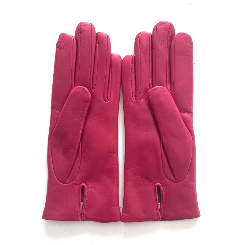 Gants en Cuir d'Agneau Lilas Capucine Doublés Cachemire.