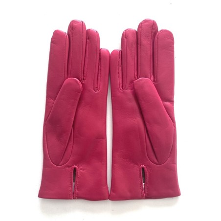 Gants en Cuir d'Agneau Lilas Capucine Doublés Cachemire.