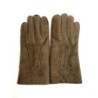 Gants en Cuir d'Agneau Lainé Marron Jivago.