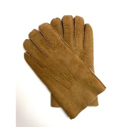 Gants en Cuir d'Agneau Lainé Chesnut Jivago.