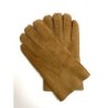 Gants en Cuir d'Agneau Lainé Chesnut Jivago.