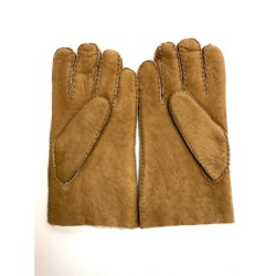 Gants en Cuir d'Agneau Lainé Chesnut Jivago.