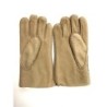 Gants en Cuir d'Agneau Lainé Beige Jivago.