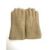 Gants en Cuir d'Agneau Lainé Beige Jivago.