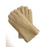 Gants en Cuir d'Agneau Lainé Beige Jivago.
