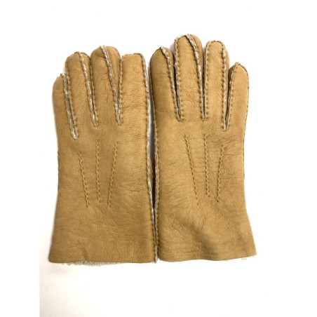 Gants en Cuir d'Agneau Lainé Naturel Jivago.
