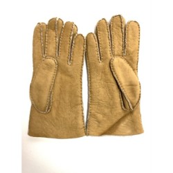 Gants en Cuir d'Agneau Lainé Naturel Jivago.