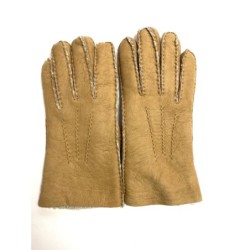Gants en Cuir d'Agneau Lainé Naturel Jivago.