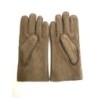 Gants en Cuir d'Agneau Lainé Taupe Jivago.
