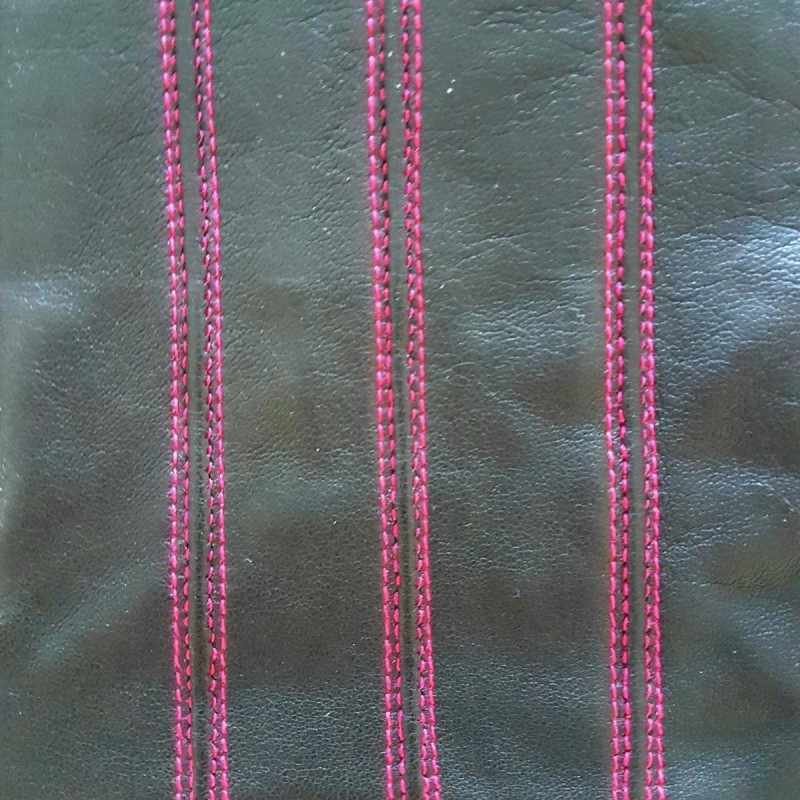 Gants en Cuir d'Agneau Gris Fuchsia Georges Doublés en Soie.