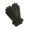Gants en Cuir d'Agneau Lainé Vert Oksana.