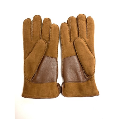 Gants en Cuir d'Agneau Lainé Caramel Marko.