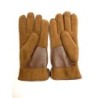 Gants en Cuir d'Agneau Lainé Caramel Marko.