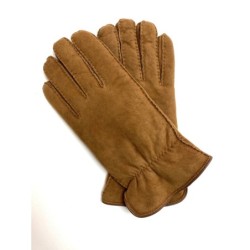 Gants en Cuir d'Agneau Lainé Caramel Marko.