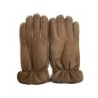 Gants en Cuir d'Agneau Lainé Marron Marko.