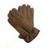 Gants en Cuir d'Agneau Lainé Marron Marko.