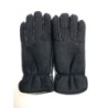 Gants en Cuir d'Agneau Lainé Noir Marko.
