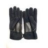 Gants en Cuir d'Agneau Lainé Noir Marko.