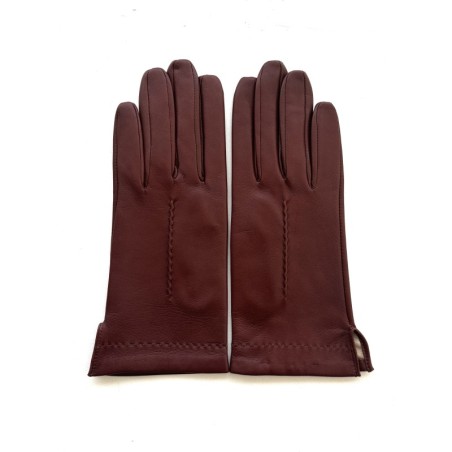 Gants en Cuir d'Agneau English Tan Thérèse Doublés Soie.