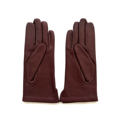 Gants en Cuir d'Agneau English Tan Thérèse Doublés Soie.