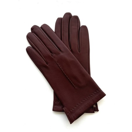 Gants en Cuir d'Agneau English Tan Thérèse Doublés Soie.