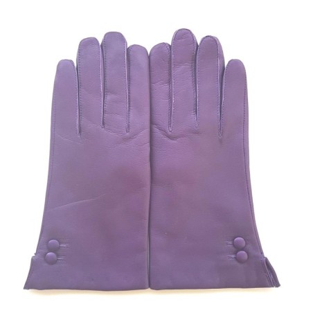 Gants en Cuir d'Agneau Améthsyte Clémentine Doublés Soie.