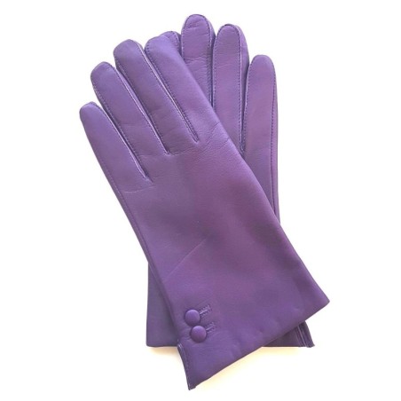 Gants en Cuir d'Agneau Améthsyte Clémentine Doublés Soie.