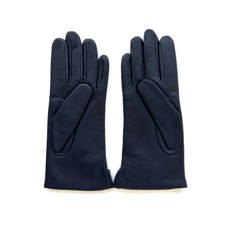 Gants en Cuir d'agneau Navy Clémentine Doublés Cachemire.
