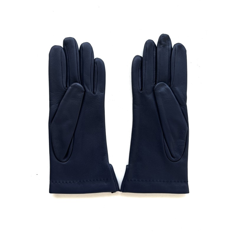 Gants en Cuir d'Agneau Indigo Thérèse Doublure Cachemire.