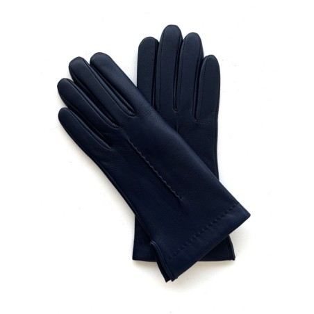Gants en Cuir d'Agneau Indigo Thérèse Doublure Cachemire.