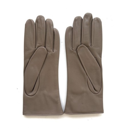 Gants en Cuir d'Agneau Putty Julie Doublés Soie.