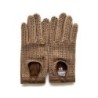 Gants en Cuir et Crochet Coton Biscuit Alfredine Non Doublés.